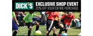 March 21 - 25 Kickers weekend at Dick’s Sporting Goods